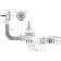 A set for the bathtub "Ani Plast" E155: a siphon with a release, overflow 1 1/2 ", a flexible pipe