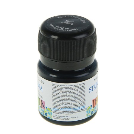 Glass paint stained glass decol, 20 ml, black, 4226810-1