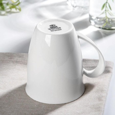 Porcelain mug Wilmax, 380 ml, white color-2