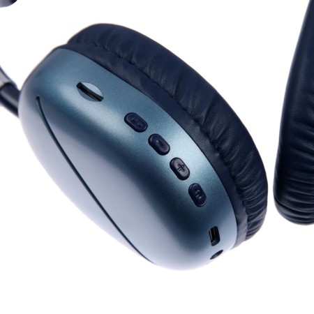 AKZ MAX10 headphones, wireless, full -size, microphone, backlight, blue-6