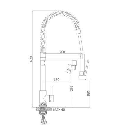 Accoona A5490-2 kitchen mixer, multifunctional, flexible spout, chrome-8
