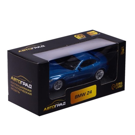 Metal machine BMW Z4, 1:43, blue color-3