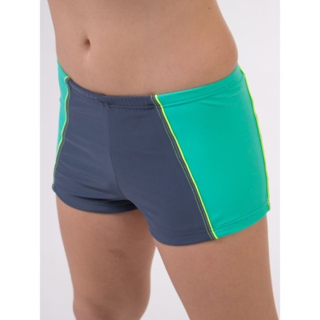 Bathing panties for boys Alohamare, height 134-140 cm, graphite color, green color-1