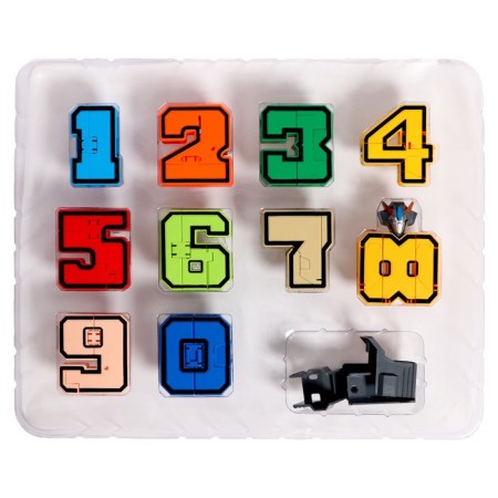 The set of robots "Robo numbers", transforms, gather in 1 robot-16