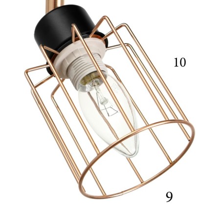 Lighting light Alex 3x60W E14 Black/gold 46x9x20cm-4