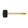 Kiyanka scrap, wooden handle, black rubber, 55 mm, 450 g