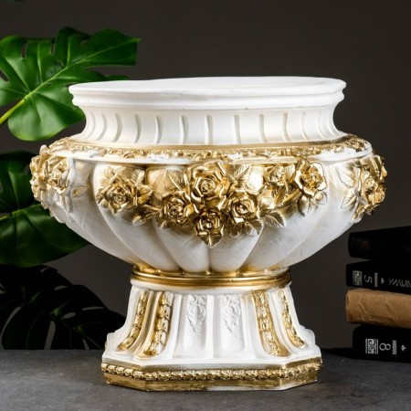 Vazon "Athena" 4.3l / 41x34x41cm, white gold