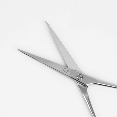 Hairdressing scissors with emphasis, blade - 6.5 cm, silver color-3