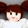 Soft toy "Doll" in a white dress, on a suspension, 25 cm
