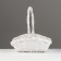 Wicker basket 33x20h9/13/33 b23x13, white, willow