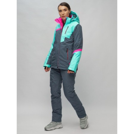 Ski suit, size 44, turquoise color-1