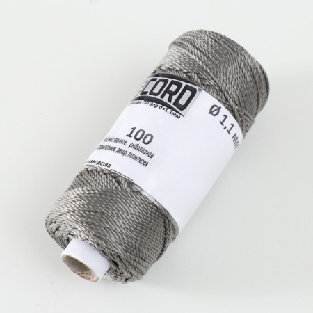 Thread twisted PP 3PR d = 1.1mm (100, black, ser, beige, c4 "set 3 pcs)-2