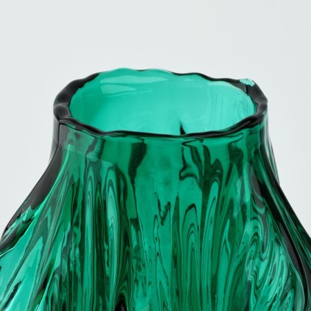 Vase for flowers "Emerald" made of green glass 27 × 10 × 10 cm-2