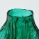 Vase for flowers "Emerald" made of green glass 27 × 10 × 10 cm