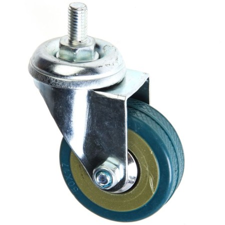 Furniture wheel, d = 50 mm, with a foot, gray