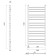 Domoterm electric heated towel rail "Medea" P15, 500x1200 mm, left, bronze