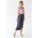 Artificial leather skirt with a belt, size 46