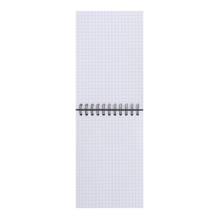 Notepad for spirals A6 80 sheets, cage, Erichkrause "Words" Plastic Cover Silkography, Blok Offset 100%, Black-2