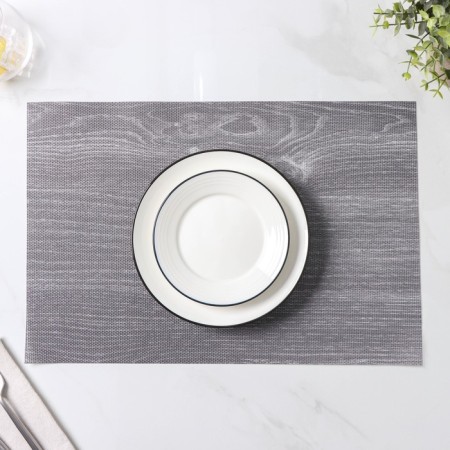 Set of serving napkins on the table "wood", 4 pcs, 45 × 30 cm, color gray color-4