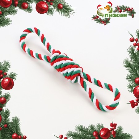 Toy training cable, up to 30 cm, 70 g, white/green/red