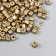 Cube glass 4x4 mm "metallic. Light gold" set of 20 g