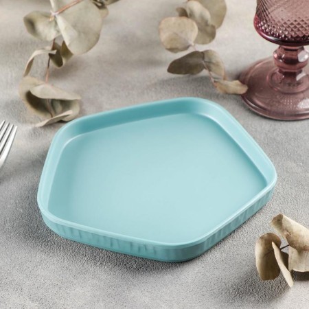 The dish "Clear day", 16.5 × 15.6 × 1.6 cm, blue color-1