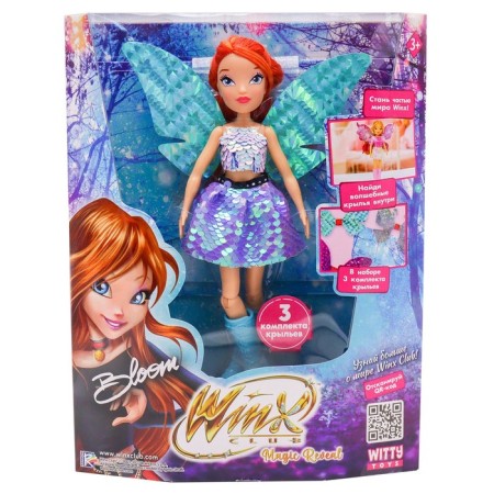 WinX Club Magic Reveal "Bloom" hinge doll, with wings, 24 cm