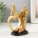 Polystone souvenir "Fighting couple" gold 10.8x6.2x15 cm