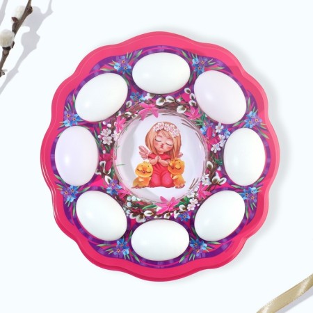 Easter stand "Angel", 8 eggs and kulich-3