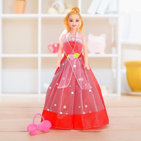 Milena doll in a magnificent dress with accessories, mix-6