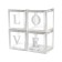 A set of boxes for balloon balls, silver, 30x30x30 cm, in packaging 4 pcs.