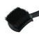 Wheel washing brush, medium stiffness pile, 20 cm, black