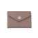 Cartholder, genuine leather, pink 10x8.5x1.5 cm