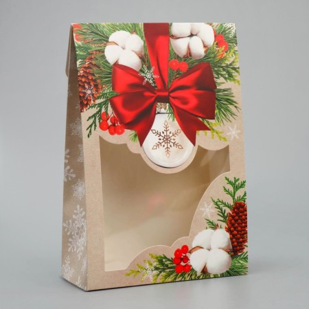 Folding box "Cotton", 15 x 7 x 22 cm, new year-1