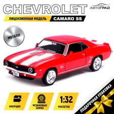 Metal machine Chevrolet Camaro SS, 1:32, doors, inertia, red color open