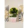 Kashpo for flowers wicker "bow", 10.5 × 10.5 × 8 cm, color mix