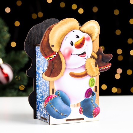 Casket Snowman 19x14x8 cm
