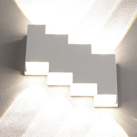 Facade lamp "Ray", FSD-012, 8 W, 3000K, 4 rays, IP65, 220 V, metal, white