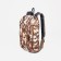 A backpack with a zipper, brown color/pixels
