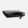 Women's wallet on the button, black color
