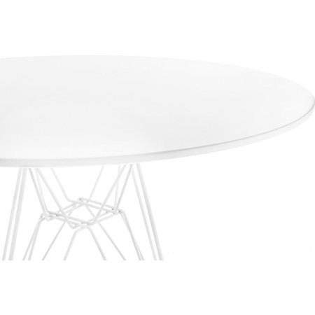 Dining table Table MDF/Metal, white 90x90x76 cm-5