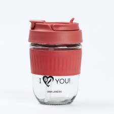 A glass with a lid 
