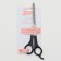 Filive scissors with emphasis, blade - 7 cm, black color