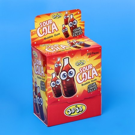 Chewing gum "Sour Cola" with a liquid center, box display, 5 g