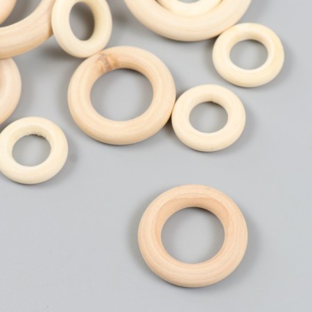 A set of wooden unpainted rings MIX-12 (rings 20.30.40.50 mm) 13 pcs-1