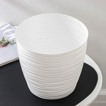 Pot with the pallet "Dune", 5.5 l, the color is white-6