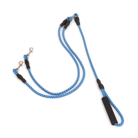 A collar for two dogs, 1.5 m x 0.8 cm, blue-6