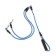 A collar for two dogs, 1.5 m x 0.8 cm, blue