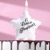 Candle in the cake "Air Ball. Star", 5.5 cm, pearl