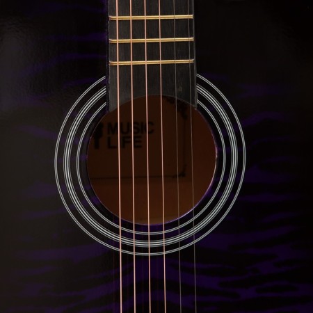 Acoustic guitar Music Life QD-H38Q-HW, purple-2